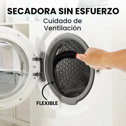 Vista 5 de Cepillo limpiador de ventilación de secadora, removedor de pelusas, cepillo largo y flexible para bobinas de refrigerador, 26 pulgadas, negro
