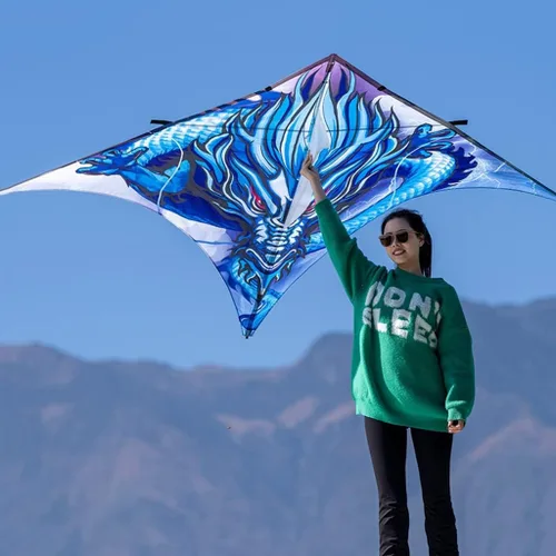 Vista 3 de Kites - Cometa gigante de playa para adultos, muy fácil de volar, adecuada para niños y adultos, para la playa/fiesta de kite/campo/parque