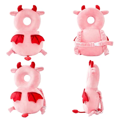 Vista 6 de Mochila protectora de espalda para bebé, almohadilla protectora de seguridad para niños pequeños, diseño suave, ajustable y ligero para caminar