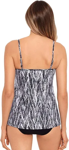 Vista 3 de Miraclesuit Women's Swimwear Pyrite Jubilee Soft Cup Adjustable Strap Tankini Bathing Suit Top