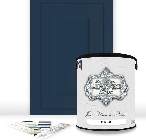 Vista 44 de Pintura TODO EN UNO, Abbey (gris cálido), Muestra de 8oz - Pintura duradera para gabinetes y muebles. Imprimación y capa superior incorporadas,
