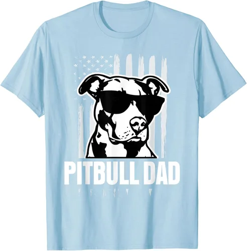 Vista 50 de Pitbull Dad - Camiseta para hombre con orgullo American Pit Bull Dog, Negro, S