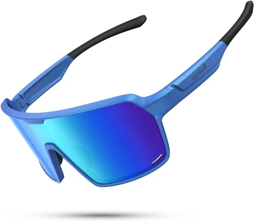 Vista 8 de Lamicall Gafas de sol deportivas polarizadas de tamaño XL para hombres y mujeres, gafas de sol grandes con protección UV400, para correr, ciclismo
