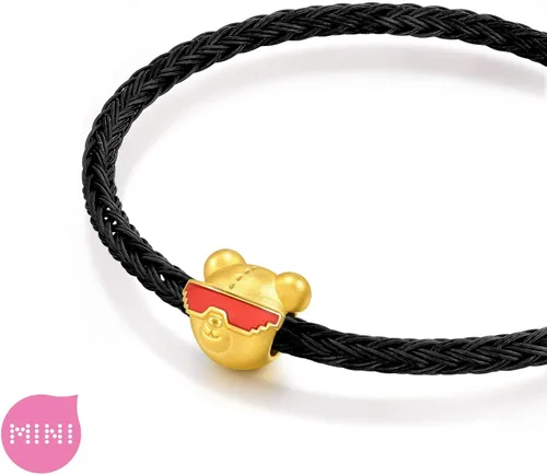 Vista 7 de CHOW SANG SANG 999 - Pulsera de oro macizo de 24 quilates con dije de oso para mujer, 93883C, Metal, no conocido