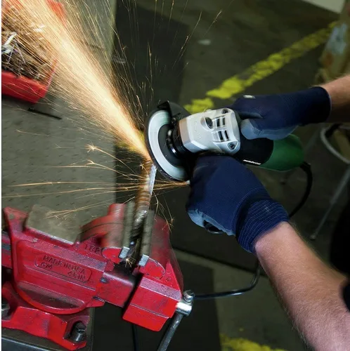 Vista 6 de Metabo HPT Amoladora angular de 4-1/2 pulgadas, incluye 5 ruedas de molienda y estuche rígido, motor de 6.2 amperios, compacta y ligera, G12SR4