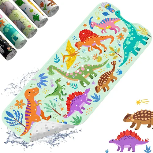 Vista 23 de XIYUNTE Alfombra de Baño para Bebé para Bañera Antideslizante Alfombra de Baño para Niños - 40''x16'' Extra Larga Alfombra de Bañera para Bebé