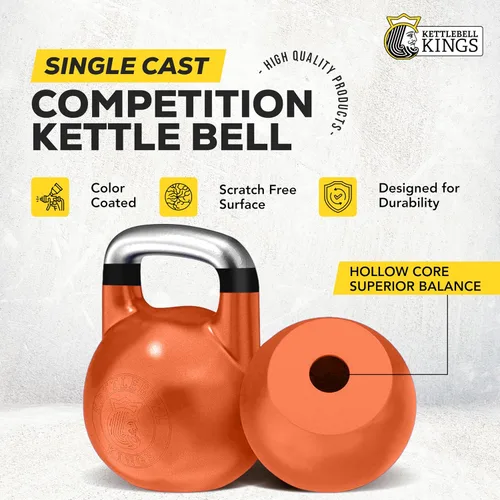 Vista 3 de Kettlebell Kings Pesas rusas de competición (mango de 1.378 in) 17.6-105.8 lbs Pesas de mano Equipo de gimnasio de entrenamiento