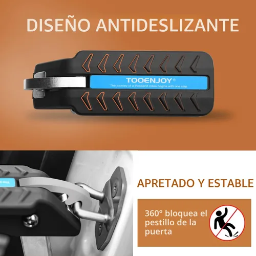 Vista 3 de TOOENJOY - Escalón ajustable con 5 cambios y protección extra para el pestillo de la puerta del automóvil, no requiere montaje, plegable Gris oscuro