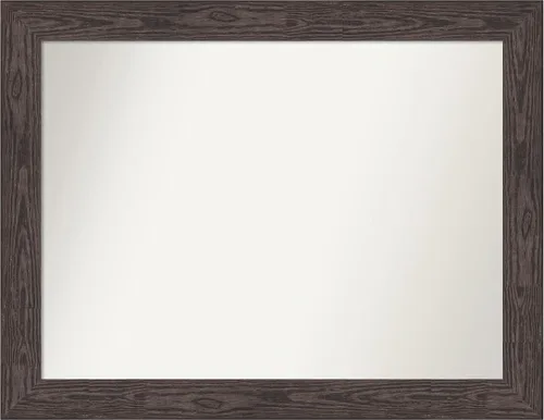 Vista 142 de Amanti Art Espejo personalizado, espejo de baño negro puente, espejo de pared o espejo de tocador de baño sobre el fregadero (26 x 26 pulgadas)