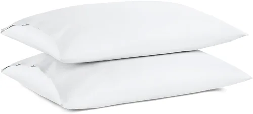 Vista 9 de Brooklinen Juego de fundas de almohada de satén de lujo con calidad de Blanco