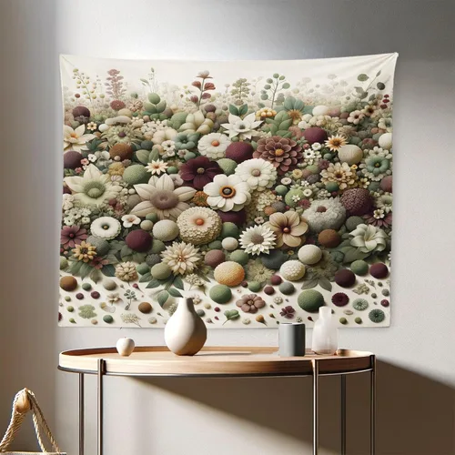 Vista 159 de Ambesonne Tapiz de hongos, atmósfera psicodélica, escena astral estrellada con motivos orientales trippy, decoración de tela para colgar en la pared