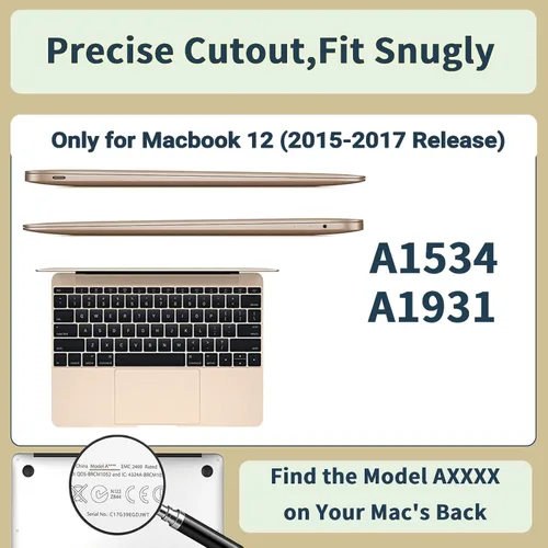 Vista 45 de Funda compatible con MacBook Air de 15" M5 M4 M3 M2 2023-2026 Negro (Black Lace)