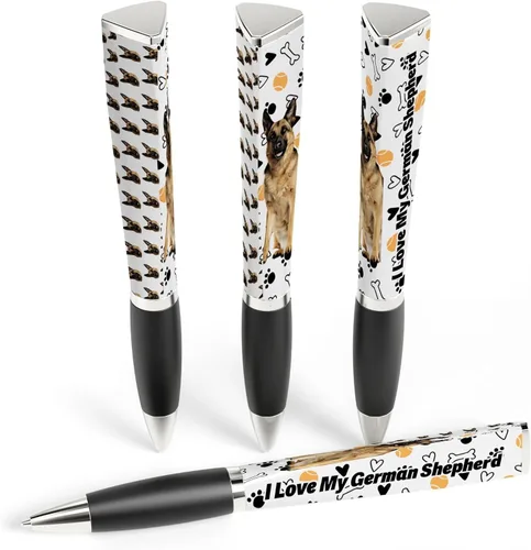 Vista 21 de Bolígrafo I Love My Dog (1 bolígrafo, 3 caras) bolígrafos lindos de cumpleaños para perros, bolígrafos divertidos, regalos para mujeres y perros