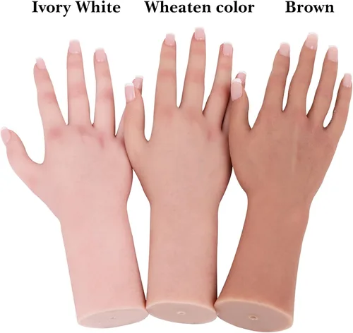 Vista 5 de YIQI Maniquí de mano femenina de silicona realista tamaño real modelo de mano exhibición de joyería (la mano izquierda)