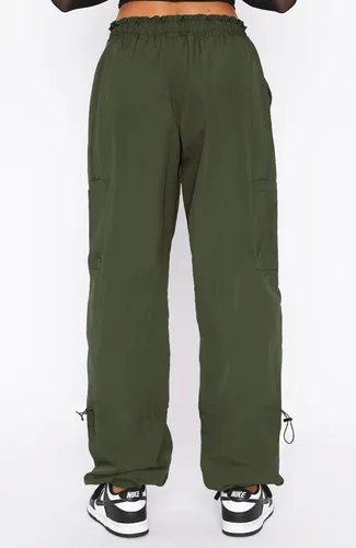 Vista 4 de DISCIPBUSH Pantalones cargo holgados para mujer, pantalones de paracaídas para mujer, pantalones rave, pantalones Y2K, trajes de festival para mujer