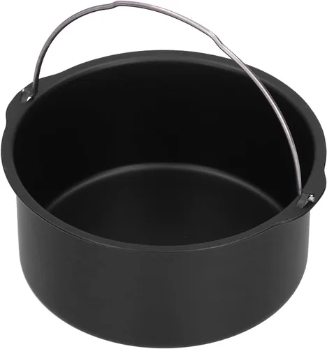 Vista 8 de BORDSTRACT Accesorios de barril para freidora de aire, sartén para cupcakes de 6 pulgadas, 7 pulgadas, 8 pulgadas, herramienta para hornear pasteles