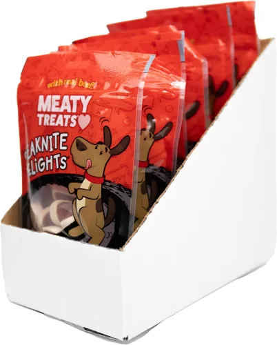Vista 2 de Meaty Treats Steaknight Delights Sabor a carne, 2.5 onzas (paquete de 8)