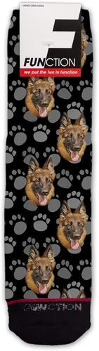 Vista 4 de Función - Calcetines de moda con diseño de cabeza de perro pastor alemán