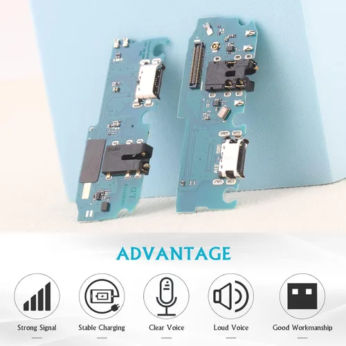 Vista 2 de Puerto de carga USB para Samsung Galaxy A12 Dock Conector Cargador Junta Flex Cable Asamblea Reemplazo para A125 con Kit
