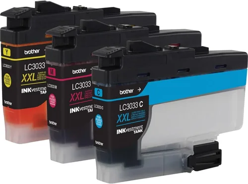 Vista 6 de Brother Genuine LC30333PKS, paquete de 3 cartuchos de tinta de tanque INKvestment de color de súper alto rendimiento; incluye 1 cartucho de cada uno