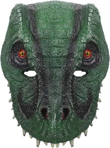Vista 10 de Máscara realista de dinosaurio 3D Máscara de dragón de cara completa