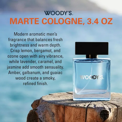 Vista 3 de Woody's Marte Colonia para hombre – Eau de Toilette Fragancia para hombre, aroma fresco masculino de larga duración, 3.4 onzas