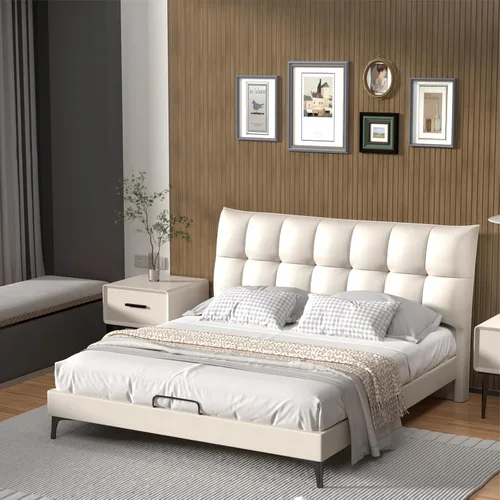 Vista 7 de Paquete de 4 paneles acústicos de madera para pared y techo (47.2 x 23.6 pulgadas), elegantes paneles de listones insonorizados con acabado