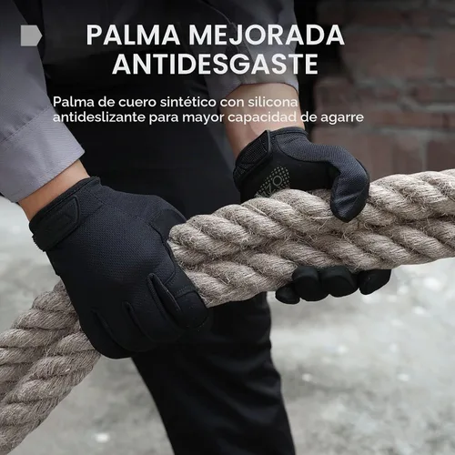 Vista 3 de OZERO Work Gloves for Men Women, Mechanic Working Gloves Touchscreen Grip Negro (1 par).