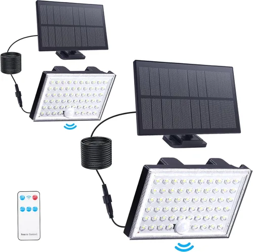 Vista 10 de Luz con sensor de movimiento para exteriores, con 3 modos, luces solares impermeables para exteriores desde el atardecer hasta el amanecer