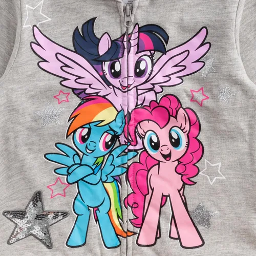 Vista 4 de My Little Pony Rainbow Dash, Twilight Sparkle y Pinkie Pie - Sudadera con capucha para niñas pequeñas y grandes