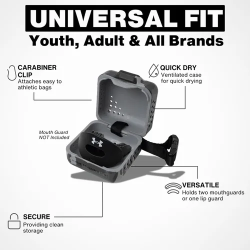 Vista 2 de Under Armour Funda protectora bucal. Almacenamiento de protector bucal. Mantenlo limpio y seguro