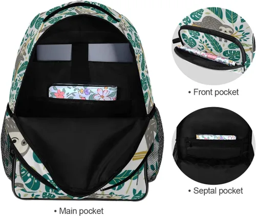 Vista 3 de ALAZA - Mochila escolar escolar escolar escolar para adolescentes