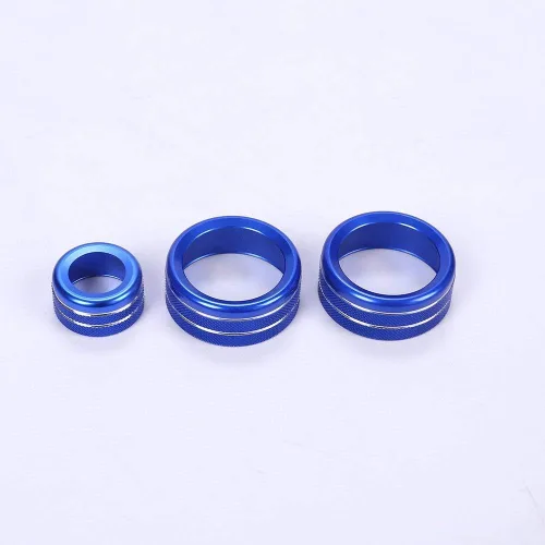 Vista 7 de YIWANG Aleación de aluminio car styling aire acondicionado Perillas de audio Circle Trim 3 unids para BMW 1 2 3 4 Series F30 F34 F46 GT X1 F47 F48