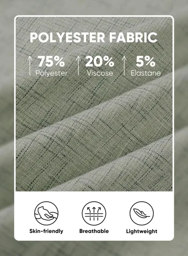 Vista 63 de JMIERR Camisas de vestir a rayas con botones y manga corta para hombre