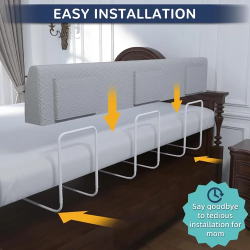 Vista 4 de FigTime Protector de cama para niños pequeños, riel de cama de espuma para niños pequeños, protector de riel de cama para niños pequeños, riel