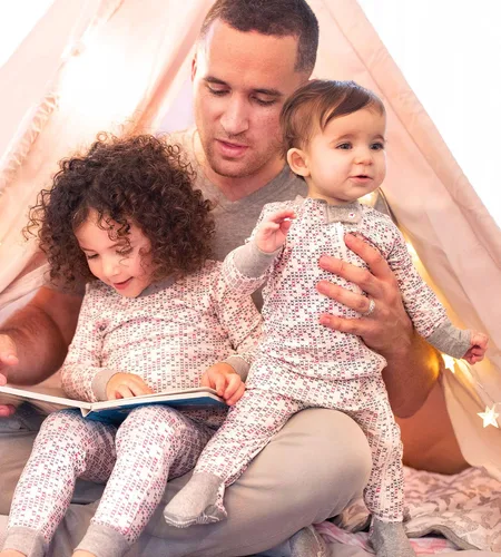 Vista 4 de Burt's Bees - Paquete de 2 pijamas antideslizantes para bebés y niñas