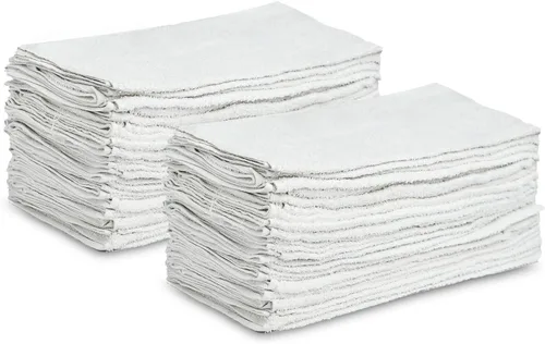 Vista 5 de GOLD TEXTILES White Shop Towels - 12 trapos de 27 x 54 pulgadas en una caja, valiosos trapos de limpieza para industrias, automóviles y usos