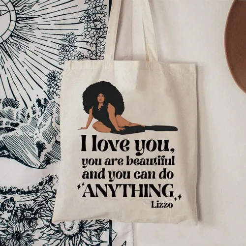 Vista 2 de BLUPARK Singer Merch Cantante Tour Especial Regalo Tour Especial Lona Tote Bag Afirmaciones Positivas Regalo Cantante Tote