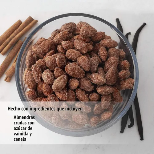 Vista 2 de Pop'N Nuts Almendras tostadas con canela, 24 onzas de nueces glaseadas dulces confitadas