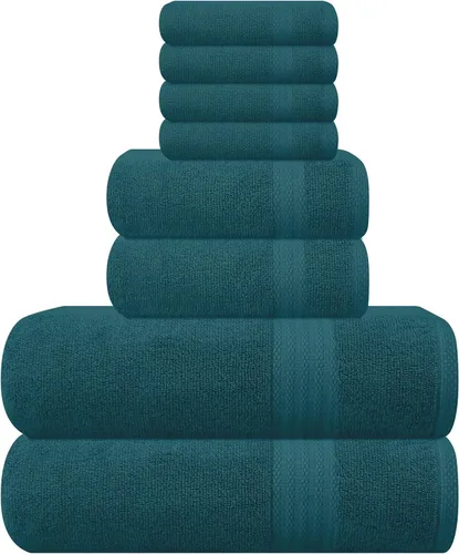 Vista 21 de GLAMBURG Juego de 2 Sábanas de Baño Extra Grandes de Algodón Premium de 700 GSM - 100% Algodón Peinado - 2 Sábanas de Baño 35x70 pulgadas - Calidad