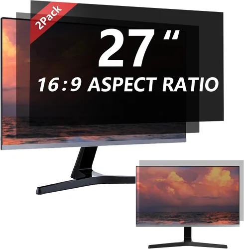 Vista 11 de Pantalla de privacidad magnética colgante de 21.5 pulgadas para monitor de pantalla ancha de 16:9, pantalla de privacidad extraíble, antirreflejos