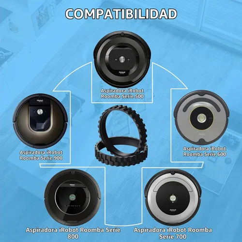 Vista 5 de Llantas de repuesto para Irobot Roomba para ruedas Series 500, 600, 700, 800 y 900 e5 e6 e7 i3 i3+ i4 i6 i6+ i7 i8 j7, para todos los modelos IROBOT