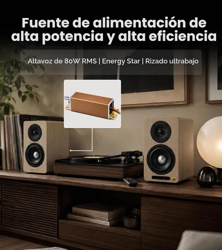 Vista 5 de Edifier Airpulse A60 - Altavoces Bluetooth de alta resolución para Nogal