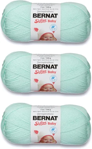 Vista 33 de Bernat Softee - Ovillo de lana para bebé, 5 onzas, calibre 3 ligero, color verde hierba
