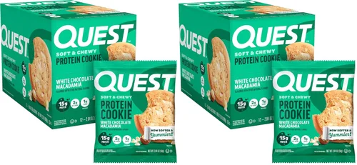 Vista 13 de Quest Nutrition Galleta de proteínas de mantequilla de cacahuete, 15g de proteínas, 1g de azúcar, 5g de carbohidratos netos, apta para dieta Keto
