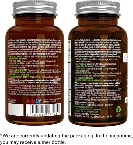 Vista 7 de Igennus - Aceite de algas vegano Omega-3, certificado por la IAOS, 400 mg de DHA y 200 mg de EPA por porción, forma de triglicéridos, apoya la salud