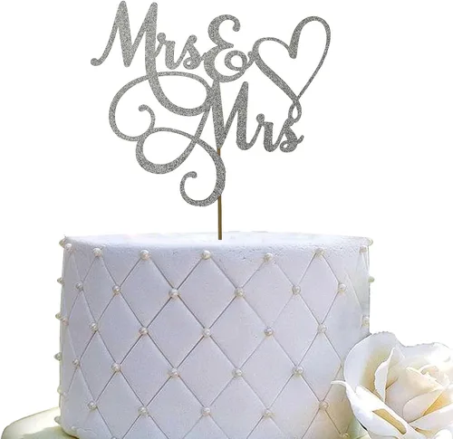 Vista 9 de Decoración para tartas de la señora y la señora, decoración para tartas de boda y aniversario, homosexuales y lesbianas, unión matrimonial LGBT