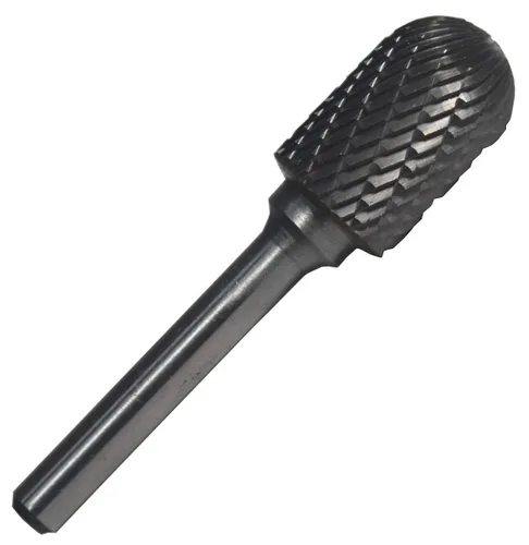 Vista 55 de Drill America SA-1 Rebaba de carburo/lima giratoria cilíndrica de doble corte para amoladora de troquel de 1/4" de diámetro x 5/8" de longitud