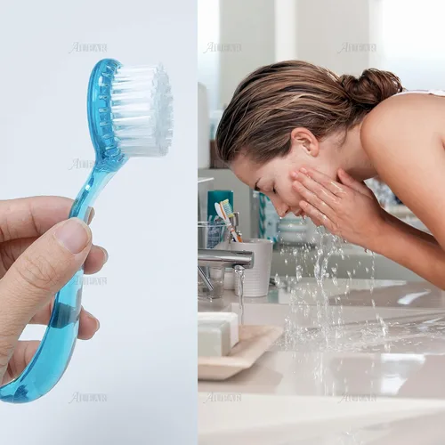 Vista 8 de AUEAR, Paquete de 4 cepillos faciales para limpieza y limpieza facial con tapa para mujeres y niñas, lavado y masaje de maquillaje