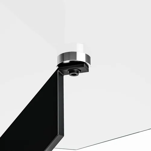 Vista 6 de Mesa de centro de vidrio templado con patas de metal, mesa rectangular moderna para sala de estar en casa, oficina, sala de estar